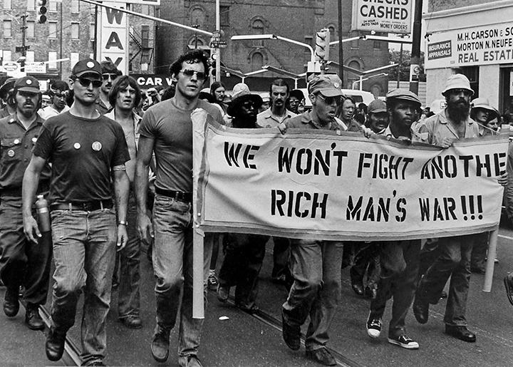 Members of Vietnam Veterans Against the War on the march